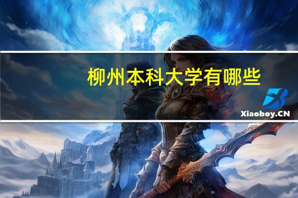 柳州本科大学有哪些