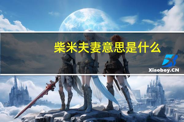 柴米夫妻意思是什么
