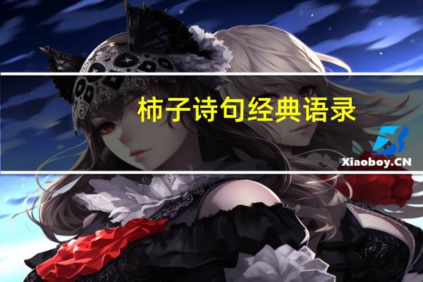 柿子诗句经典语录