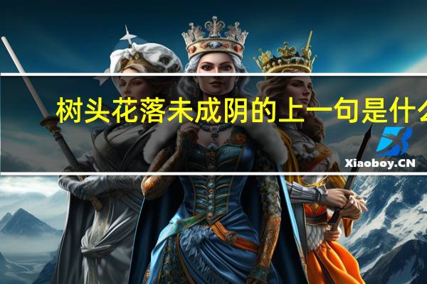 树头花落未成阴的上一句是什么
