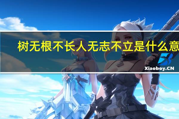 树无根不长人无志不立是什么意思（树无根不长人无志不立）