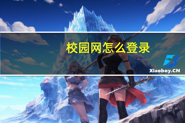 校园网怎么登录