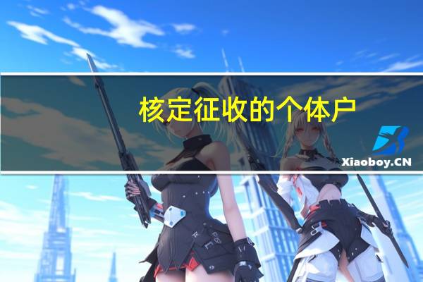 核定征收的个体户,个税怎么交?（核定征收）