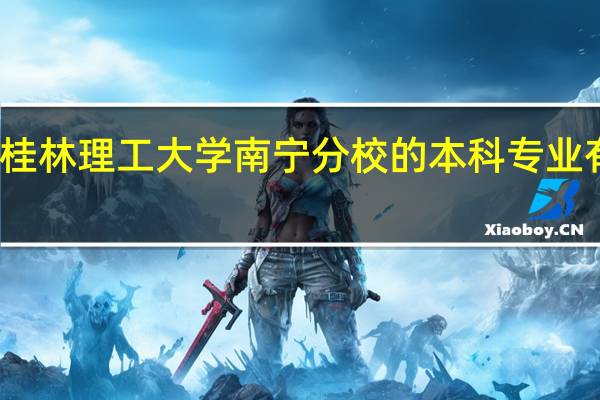 桂林理工大学南宁分校的本科专业有哪些