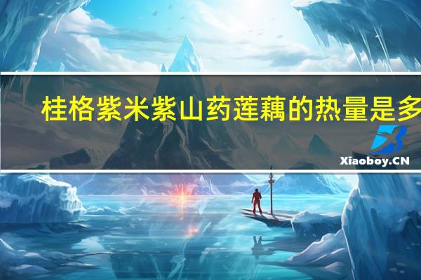 桂格 紫米紫山药莲藕的热量是多少