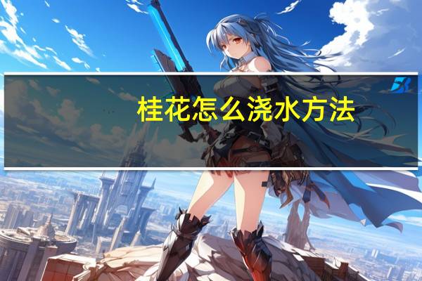 桂花怎么浇水方法