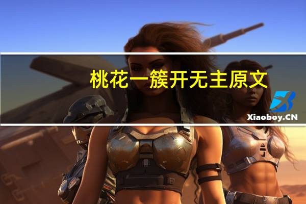 桃花一簇开无主原文