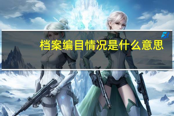 档案编目情况是什么意思