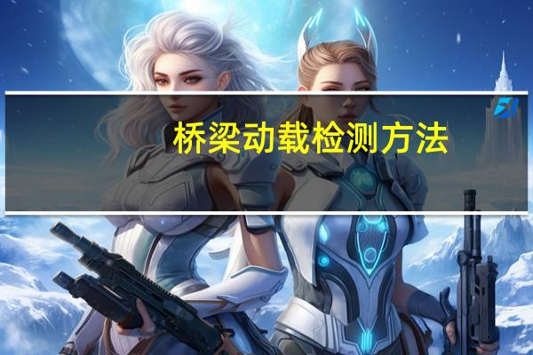 桥梁动载检测方法