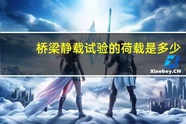 桥梁静载试验的荷载是多少