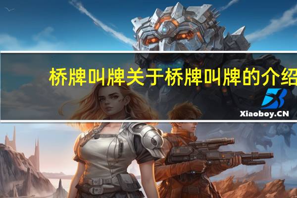 桥牌叫牌 关于桥牌叫牌的介绍