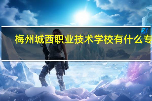 梅州城西职业技术学校有什么专业