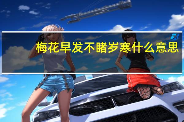 梅花早发不睹岁寒什么意思