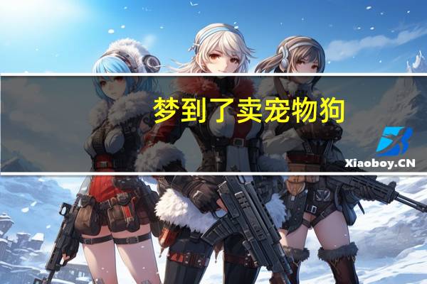 梦到了卖宠物狗