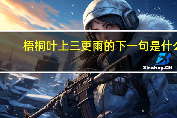 梧桐叶上三更雨的下一句是什么