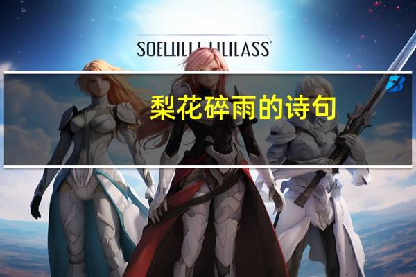 梨花碎雨的诗句