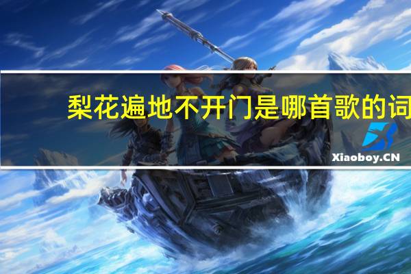 梨花遍地不开门是哪首歌的词