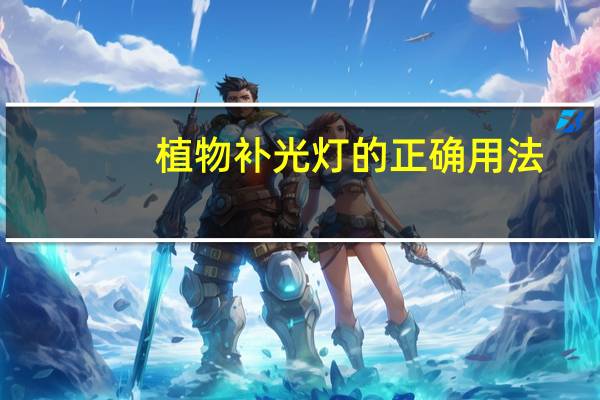 植物补光灯的正确用法