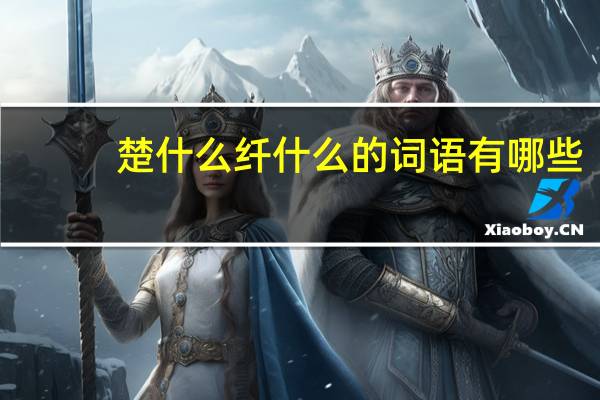 楚什么纤什么的词语有哪些?