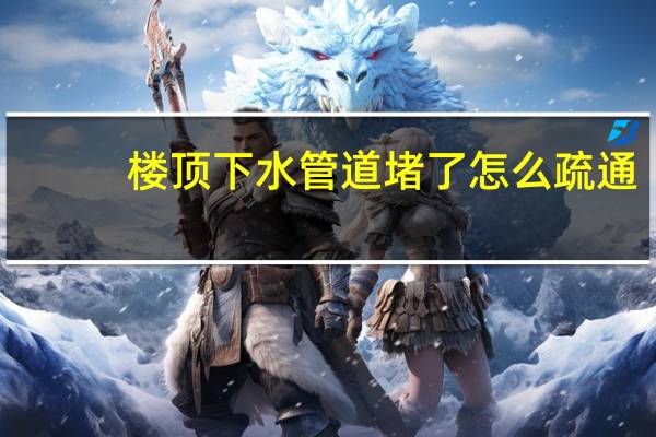 楼顶下水管道堵了怎么疏通