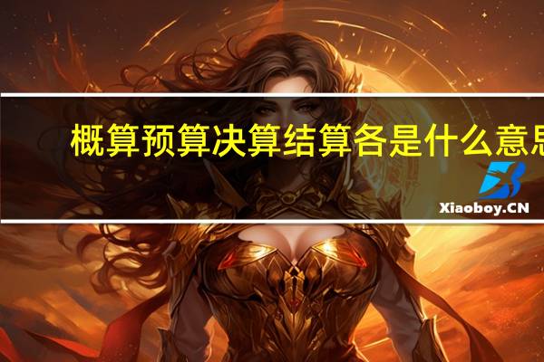 概算预算决算结算各是什么意思