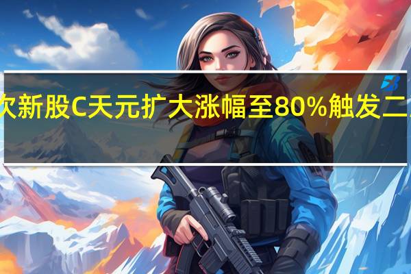 次新股C天元扩大涨幅至80% 触发二次临停