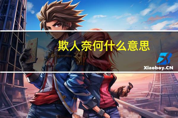 欺人奈何什么意思