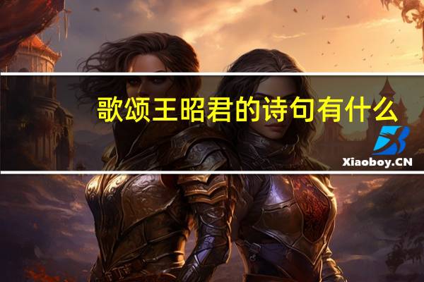 歌颂王昭君的诗句有什么