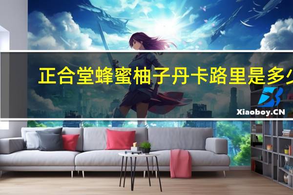 正合堂 蜂蜜柚子丹卡路里是多少