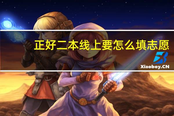 正好二本线上要怎么填志愿