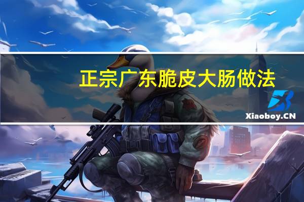 正宗广东脆皮大肠做法