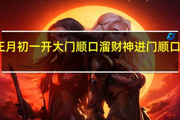 正月初一开大门顺口溜 财神进门顺口溜大全