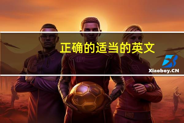 正确的适当的英文