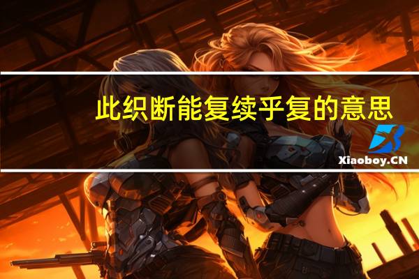 此织断能复续乎复的意思