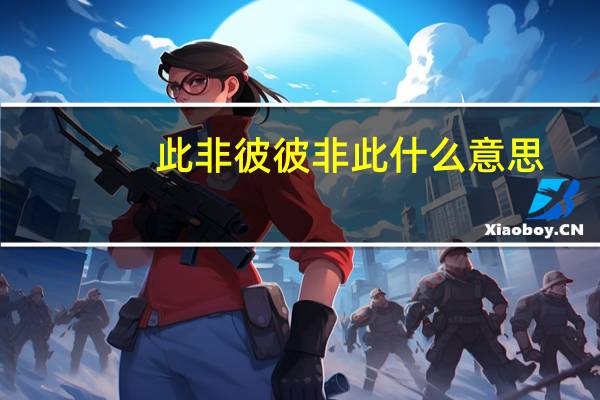 此非彼彼非此什么意思