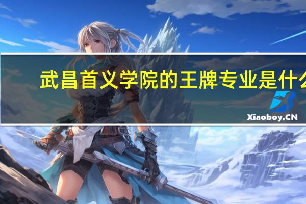 武昌首义学院的王牌专业是什么