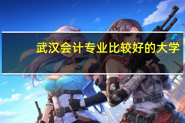 武汉会计专业比较好的大学