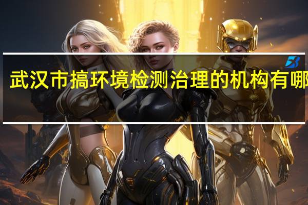 武汉市搞环境检测治理的机构有哪几家