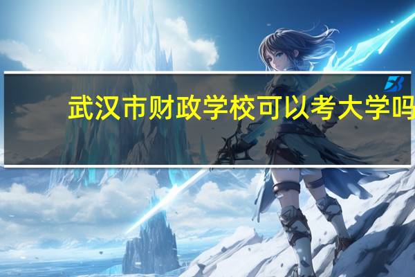 武汉市财政学校可以考大学吗