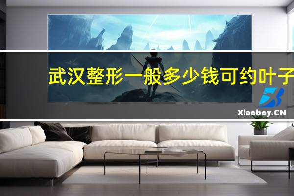 武汉整形一般多少钱可约叶子？武汉比较大的整形医院有那些