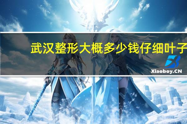 武汉整形大概多少钱仔细叶子 武汉艺星整形医院是正规吗