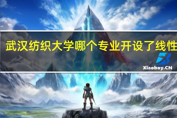 武汉纺织大学哪个专业开设了线性代数