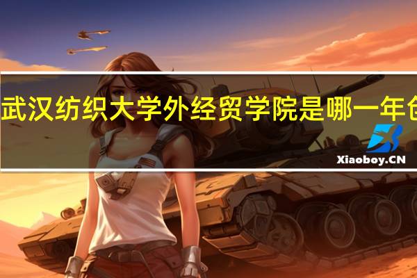 武汉纺织大学外经贸学院是哪一年创办的