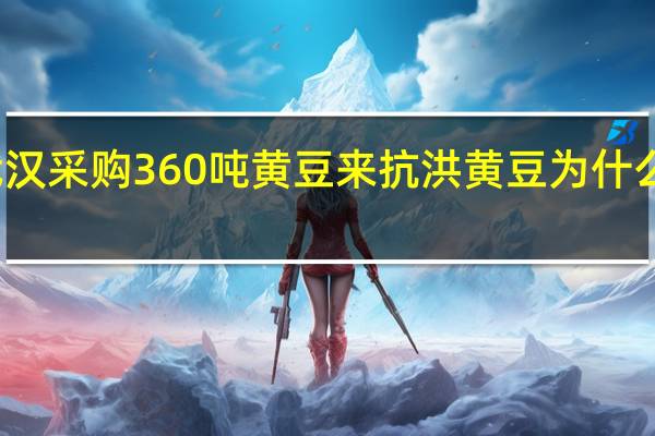 武汉采购360吨黄豆来抗洪 黄豆为什么能抗洪