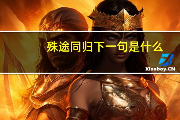 殊途同归下一句是什么