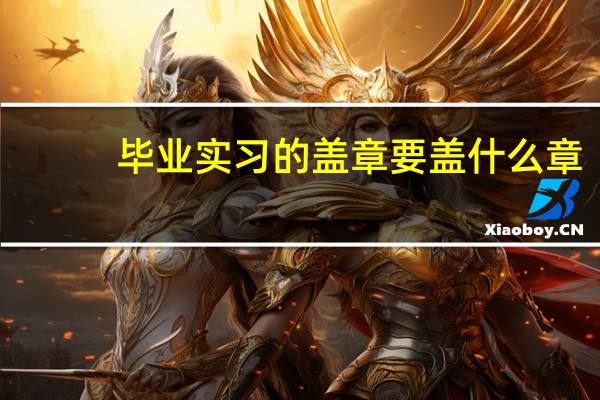 毕业实习的盖章要盖什么章