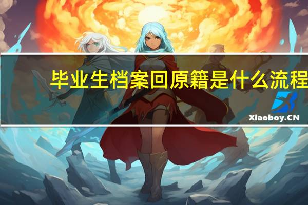 毕业生档案回原籍是什么流程