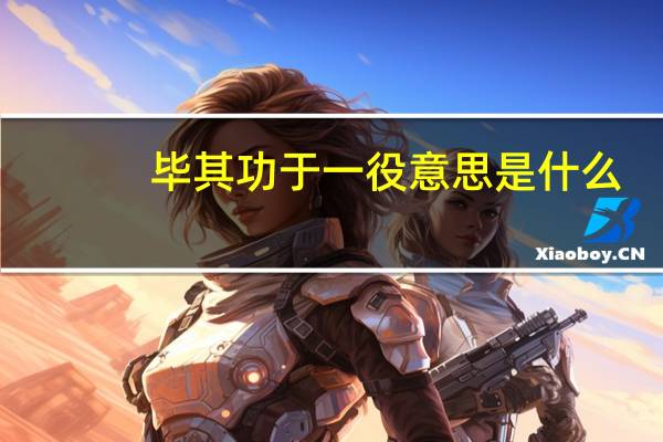 毕其功于一役意思是什么