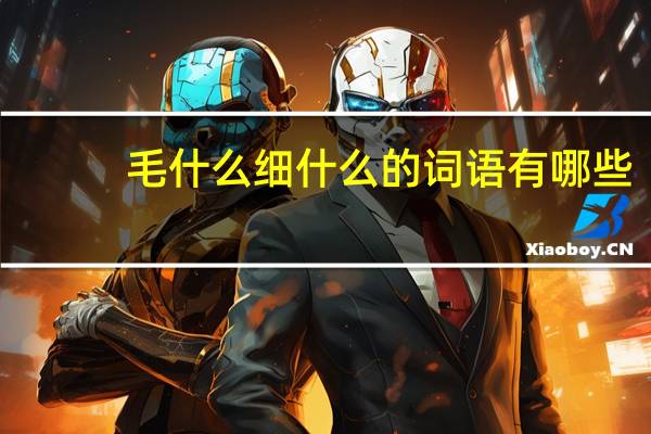 毛什么细什么的词语有哪些?