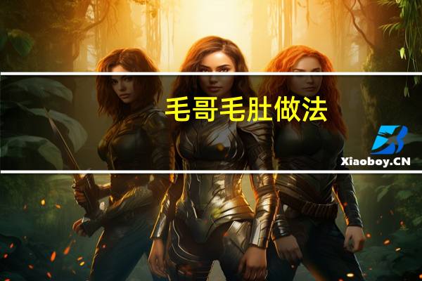 毛哥毛肚做法